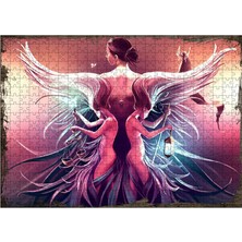 Tablomega Ahşap Mdf Puzzle Yapboz Sanat Kadın Melek Adalaet Aydınlık 500 Parça 50*70 cm