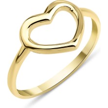 Fiyonk Kuyumculuk 14 Ayar Altın Kalp Modeli Yüzük
