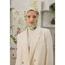 Fresh Belle Desen Pamuk Ipek Eşarp Pembe