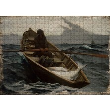 Ahşap Mdf Puzzle Yapboz Denizde Tek Başına 500 Parça 50*70 cm