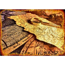 Ahşap Mdf Puzzle Yapboz Eski Haritalar 500 Parça 50*70 cm