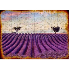 Tablomega Ahşap Mdf Puzzle Yapboz Mor Sümbül Tarlası 120 Parça 25*35 cm