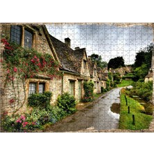 Tablomega Ahşap Mdf Puzzle Yapboz Arlington Row Bibury Ingiltere 500 Parça 50*70 cm