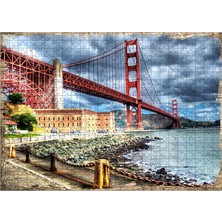 Tablomega Ahşap Mdf Puzzle Yapboz Golden Gate Köprüsü 500 Parça 50*70 cm