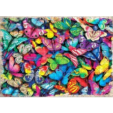 Ahşap Mdf Puzzle Yapboz Renkli Kelebekler 500 Parça 50*70 cm