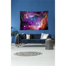Pelangi Uzay Toz Bulutu Leke Tutmaz Kadife Dokulu Kumaş Duvar Örtüsü Duvar Halısı Tapestry