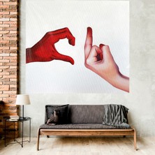 Pelangi Sessiz Tepki Versiyon2 Leke Tutmaz Kadife Dokulu Kumaş Duvar Örtüsü Duvar Halısı Tapestry