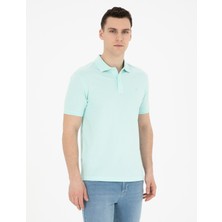 Pierre Cardin Erkek Su Yeşili Slim Fit Basic Tişört 50280754-VR048
