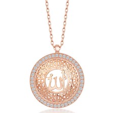 Serra Jewels Gümüş Rose Allah Yazılı Kadın Kolye