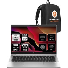 HP Elitebook 640 G10 i7 1355U 16GB RAM 1TB SSD 14" FHD FreeDOS 8A571EAP313 Notebook + Per4 Çanta