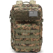 Songli Jungle Digital 30CMX30CMX48CM Açık 3p Saldırı Taktik Sırt Çantası Çok Fonksiyonlu 45L Büyük Kapasiteli Kamuflaj Saha Sporları Dağcılık Sırt Çantası (Yurt Dışından)