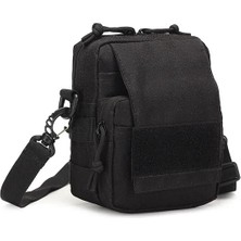 Songli Balck D3 600D Oxford Omuz Çantası Su Geçirmez Edc Molle Fanny Paketi Askeri Taktik Sırt Çantası Çok Cep Fermuar Göğüs Çantası Açık (Yurt Dışından)