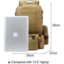 Songli Haki 55L Taktik Sırt Çantası Erkek Askeri Sırt Çantası 4 In 1 Molle Spor Taktik Çanta Açık Yürüyüş Tırmanma Ordu Sırt Çantası Kamp Çantaları (Yurt Dışından)