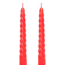 Missi Marin 2li Burgulu Mercan Şamdan Mum Seti