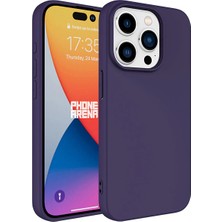 Pointtech Iphone 15 Pro Uyumlu Içi Kadife Süet Yumuşak Liquid Silikon Lansman Telefon Kılıfı