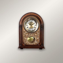 Regal 1731 Ap İşlemeli Ahşap Desen Masa Saati