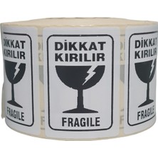 Burdabuldu Dikkat Kırılır Etiketi 4 Cm x 6 Cm 500 Adet