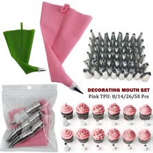 Yaci Shop Pembe-8 Adet Tarzı Adet Yeniden Kullanılabilir Buzlanma G Nozulları Seti Pasta Torbası Kek Dekorasyon Araçları Çiçek Kremi Ipuçları Dönüştürücü Pişirme Aksesuarları (Yurt Dışından)