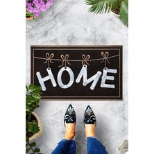 Pelangi Dijital Baskılı Çamaşır Ipinde Home Yazılı Dekoratif Kapı Önü Paspası