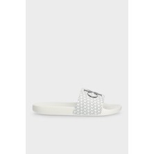 Calvin Klein Logolu Düz Terlik YM0YM0095501W Erkek Terlik YM0YM00955 01W