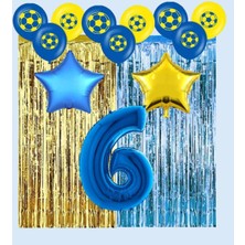 Best Parti Sarı Lacivert Taraftar Doğum Günü Parti Seti Yaş 6