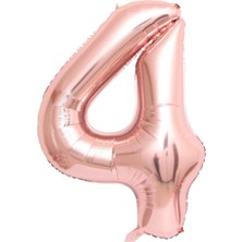 Best Parti 4 Rose Gold Rakam Folyo Balon 80 cm