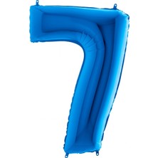 Best Parti 7 Koyu Mavi Renk Rakam Folyo Balon 100 cm