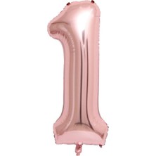 Best Parti 1 Rose Gold Rakam Folyo Balon 80 cm