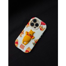 Niss Store Apple iPhone 14 Uyumlu Winnie The Pooh Kabartma Detaylı Silikon Telefon Kılıfı