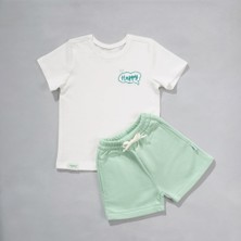 Zuppers 2li Organik Pamuk  T-Shirt Şort Takım( 0-4 Yaş) - Mint