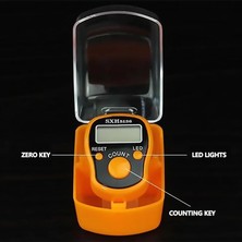 Zining Shop Kırmızı Stil Mini Dikiş Işaretleyici Sıra Parmak Sayacı LCD Elektrikli Dijital Ekran Dikiş Örgü Örgü Aracı 12 Renk Için LED Işık ile (Yurt Dışından)