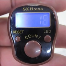 Zining Shop Kırmızı Stil Mini Dikiş Işaretleyici Sıra Parmak Sayacı LCD Elektrikli Dijital Ekran Dikiş Örgü Örgü Aracı 12 Renk Için LED Işık ile (Yurt Dışından)