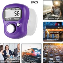 Zining Shop Mor Tarzı 5 Haneli Tally Sayacı Örgü Sıra Golf Inme El Clicker Yeniden Kullanılabilir Numara Takip Cihazı Sayma Cihazı Malzemeleri (Yurt Dışından)