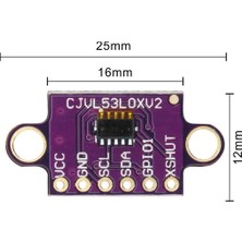 Silhouette 4 Adet VL53L0X Uçuş Süresi Tof Değişen Sensör Koparma 940NM -VL53L0XV2 Mesafe Modülü I2C Iıc (Yurt Dışından)