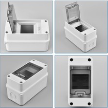 Silhouette 3 Yollu Dağıtım Koruma Kutusu, Su Geçirmez Şeffaf Kapak 3 Dın Ray Dış Mekan Dağıtım Bağlantı Kutusu 2 Adet (Yurt Dışından)