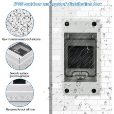 Silhouette 3 Yollu Dağıtım Koruma Kutusu, Su Geçirmez Şeffaf Kapak 3 Dın Ray Dış Mekan Dağıtım Bağlantı Kutusu 2 Adet (Yurt Dışından)