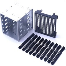 Silhouette 5,25 Inç Ila 5 x 3,5 Inç Sata HDD Kafesi Rafı Sabit Disk Disk Muhafazası Disk Tepsi Adaptörü (Yurt Dışından)