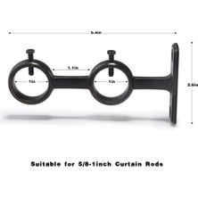 Silhouette Perde Çubuk Braketi Sağlam Ayarlanabilir Çift Perde Çubuk Braketleri Çap 1.1 Inç Için Daire Perde Çubuk Tutucular (Yurt Dışından)