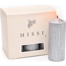 Missi Weddıng Gümüş 6lı Bar Mum Seti