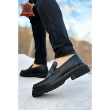 Big King Siyah Biyeli Bağcıklı Hakiki Deri Erkek Klasik Ayakkabı