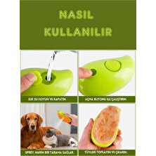 Buharlı Kedi & Köpek Yıkama Fırçası Tarağı Yumuşak Silikon Fırça Bakım