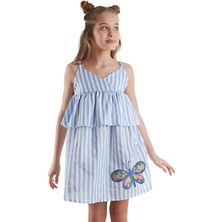 Mshb&G Çizgili Kelebek Kız Çocuk Elbise