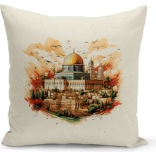 Bertille Home Ramazan Serisi Çift Tarafı Dijital Baskılı Kırlent Kılıfı (Ramadan Cushion Cover)