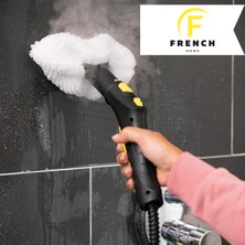 French Karcher Beyaz Buharlı Temizlik Makinesi Beyaz Mikrofiber Bez Ikili Sc2 Sc3 Sc4 Sc5 Uyumlu