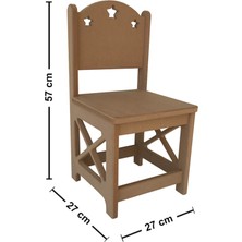S.tkoleksiyonhobiantika Boyanabilir Ahşap Mdf Çocuk Oyun Aktivite Sandalyesi