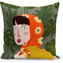 Bertille Home Retro Serisi Çift Tarafı Dijital Baskılı Kırlent Kılıfı (Retro Cushion Cover)