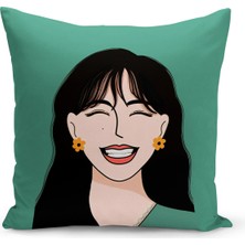 Bertille Home Retro Serisi Çift Tarafı Dijital Baskılı Kırlent Kılıfı (Retro Cushion Cover)
