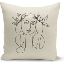 Bertille Home Sanat Serisi Çift Tarafı Dijital Baskılı Kırlent Kılıfı (Art Cushion Cover)