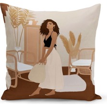 Bertille Home Bohem Serisi Çift Tarafı Dijital Baskılı Kırlent Kılıfı (Bohem Cushion Cover)