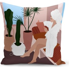 Bertille Home Bohem Serisi Çift Tarafı Dijital Baskılı Kırlent Kılıfı (Bohem Cushion Cover)